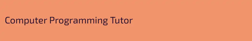 Computer Programming Tutor